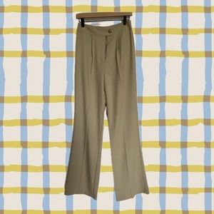 Straight Leg Tan Trousers